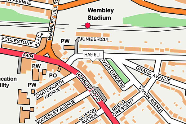 HA9 6LT map - OS OpenMap – Local (Ordnance Survey)