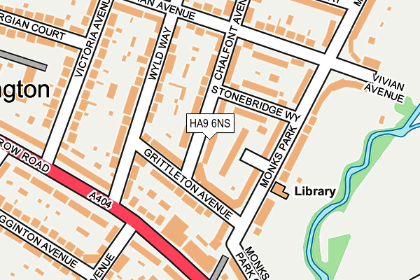 HA9 6NS map - OS OpenMap – Local (Ordnance Survey)
