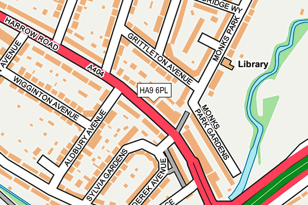 HA9 6PL map - OS OpenMap – Local (Ordnance Survey)