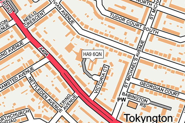 HA9 6QN map - OS OpenMap – Local (Ordnance Survey)