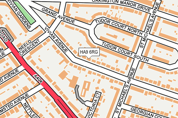 HA9 6RG map - OS OpenMap – Local (Ordnance Survey)