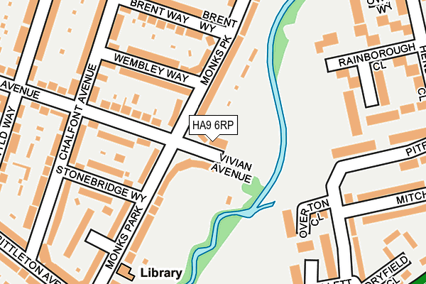 HA9 6RP map - OS OpenMap – Local (Ordnance Survey)