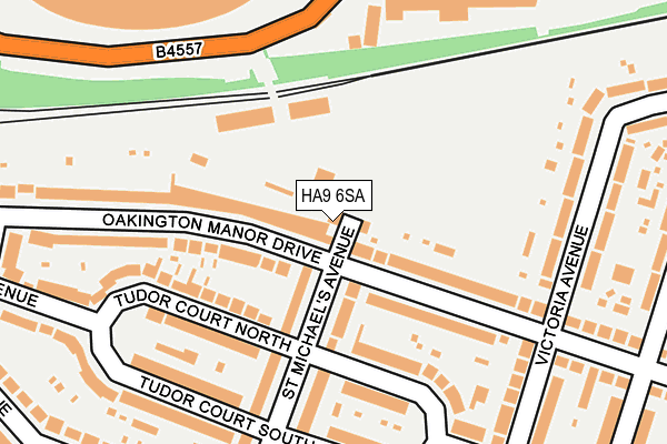 HA9 6SA map - OS OpenMap – Local (Ordnance Survey)