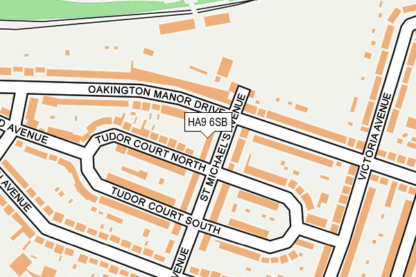 HA9 6SB map - OS OpenMap – Local (Ordnance Survey)