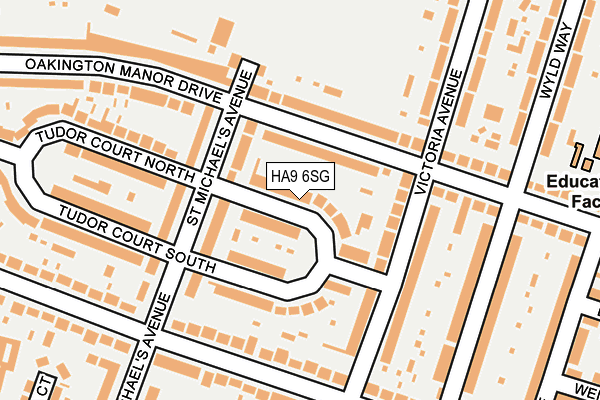 HA9 6SG map - OS OpenMap – Local (Ordnance Survey)