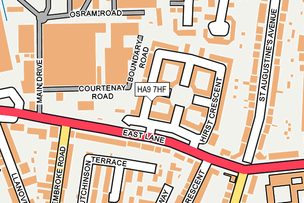 HA9 7HF map - OS OpenMap – Local (Ordnance Survey)