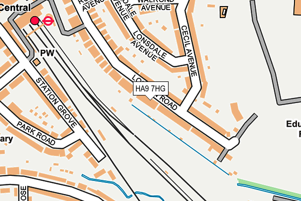 HA9 7HG map - OS OpenMap – Local (Ordnance Survey)
