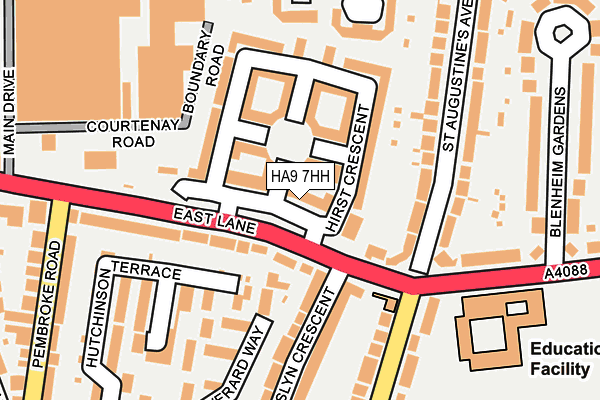 HA9 7HH map - OS OpenMap – Local (Ordnance Survey)