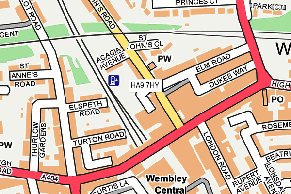 HA9 7HY map - OS OpenMap – Local (Ordnance Survey)