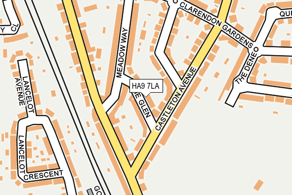 HA9 7LA map - OS OpenMap – Local (Ordnance Survey)