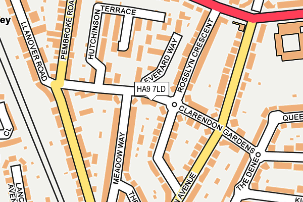 HA9 7LD map - OS OpenMap – Local (Ordnance Survey)