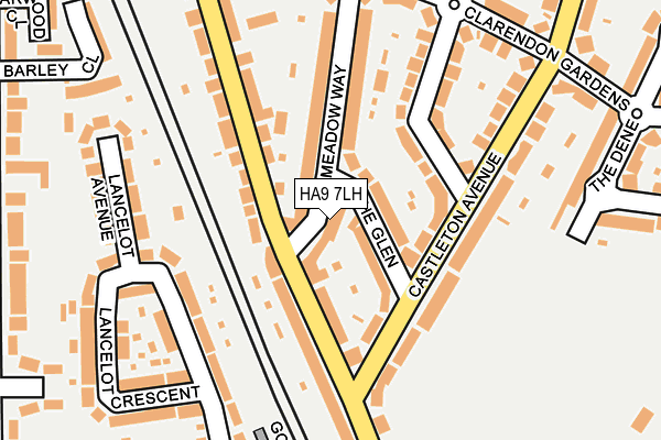 HA9 7LH map - OS OpenMap – Local (Ordnance Survey)