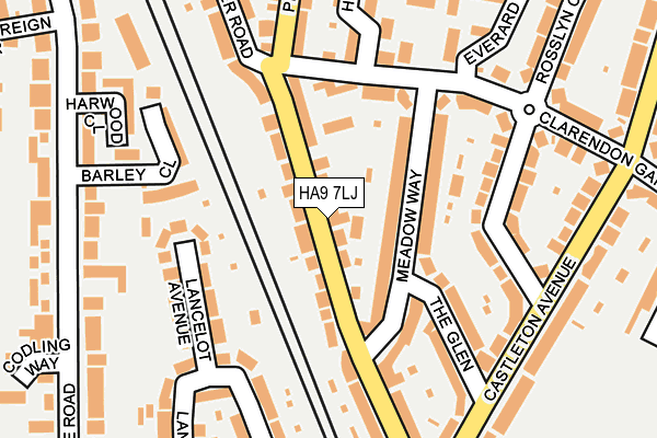 HA9 7LJ map - OS OpenMap – Local (Ordnance Survey)