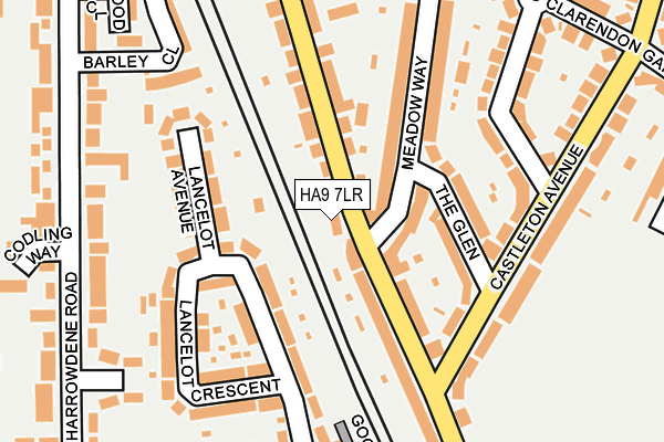 HA9 7LR map - OS OpenMap – Local (Ordnance Survey)