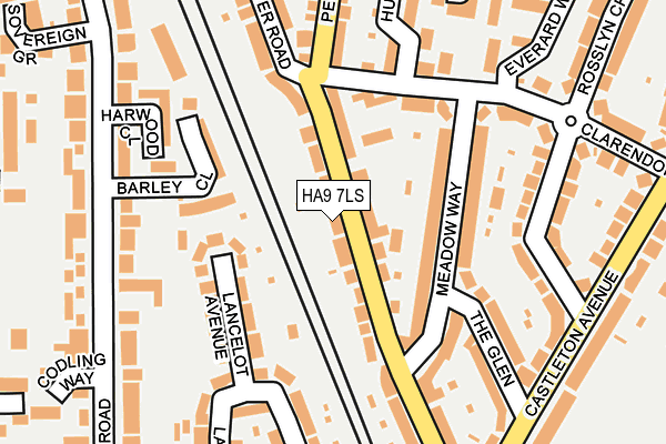 HA9 7LS map - OS OpenMap – Local (Ordnance Survey)