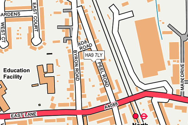 HA9 7LY map - OS OpenMap – Local (Ordnance Survey)