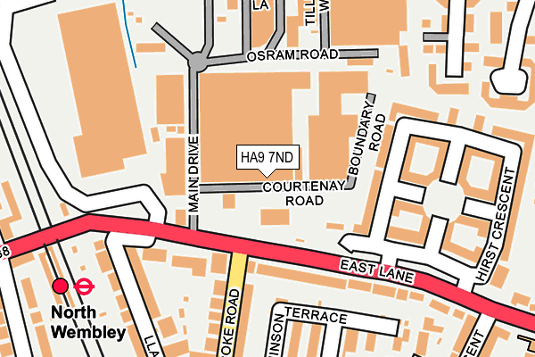 HA9 7ND map - OS OpenMap – Local (Ordnance Survey)