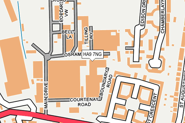 HA9 7NG map - OS OpenMap – Local (Ordnance Survey)