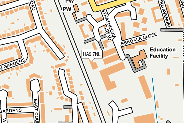 HA9 7NL map - OS OpenMap – Local (Ordnance Survey)