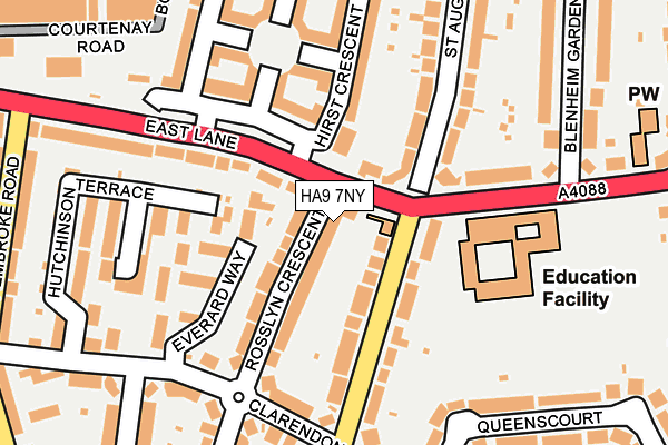 HA9 7NY map - OS OpenMap – Local (Ordnance Survey)