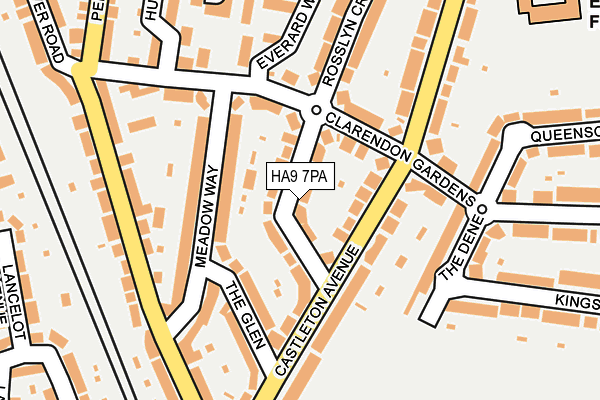 HA9 7PA map - OS OpenMap – Local (Ordnance Survey)
