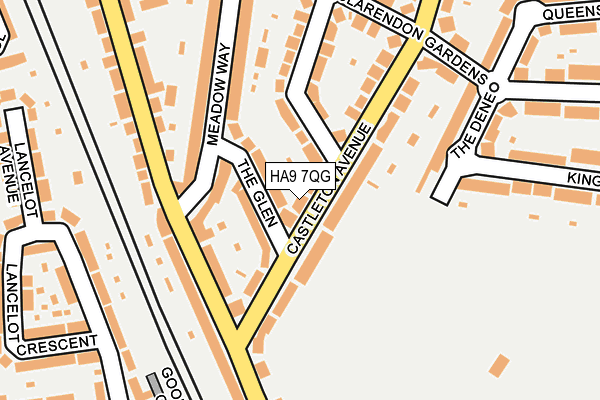 HA9 7QG map - OS OpenMap – Local (Ordnance Survey)