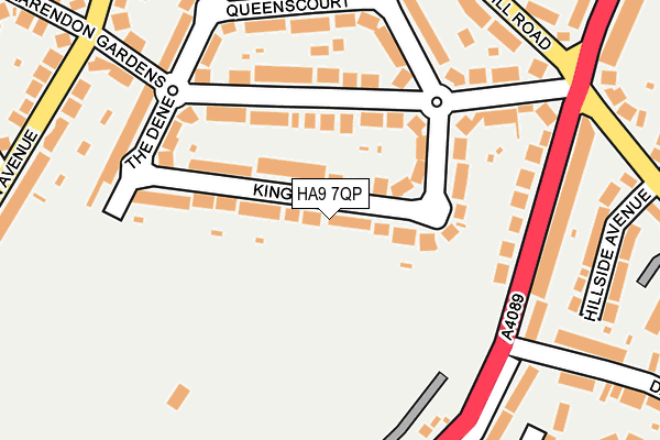 HA9 7QP map - OS OpenMap – Local (Ordnance Survey)