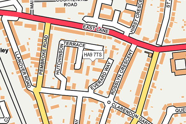 HA9 7TS map - OS OpenMap – Local (Ordnance Survey)