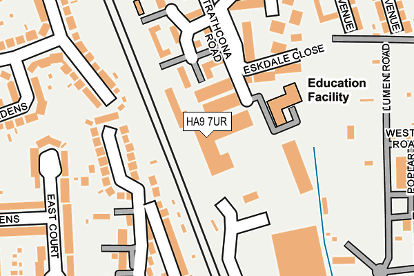 HA9 7UR map - OS OpenMap – Local (Ordnance Survey)