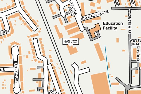 HA9 7XX map - OS OpenMap – Local (Ordnance Survey)