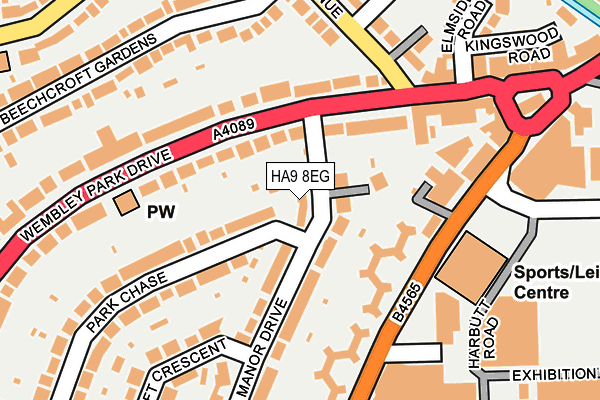 HA9 8EG map - OS OpenMap – Local (Ordnance Survey)