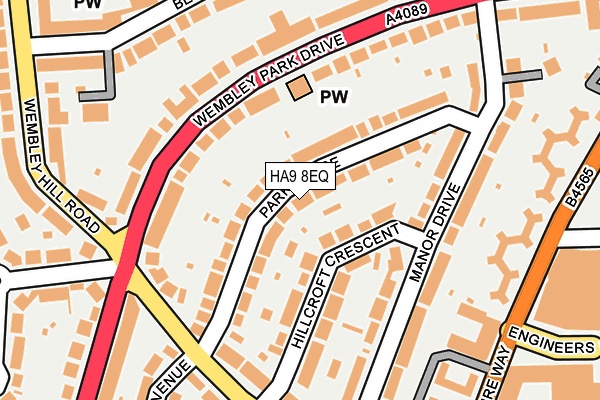 HA9 8EQ map - OS OpenMap – Local (Ordnance Survey)