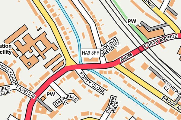 HA9 8FF map - OS OpenMap – Local (Ordnance Survey)