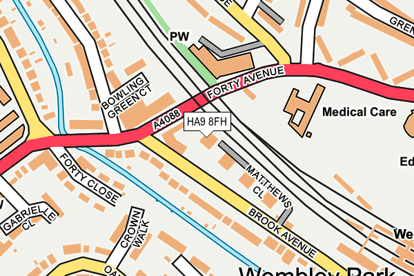 HA9 8FH map - OS OpenMap – Local (Ordnance Survey)