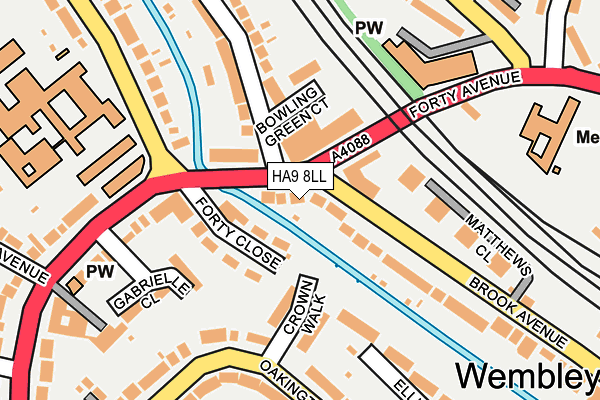 HA9 8LL map - OS OpenMap – Local (Ordnance Survey)