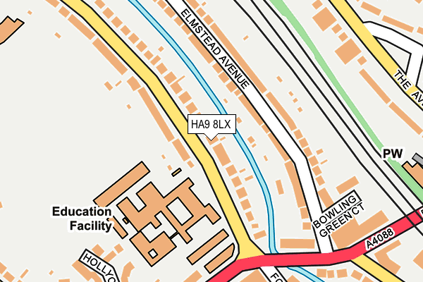 HA9 8LX map - OS OpenMap – Local (Ordnance Survey)