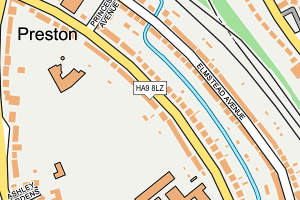 HA9 8LZ map - OS OpenMap – Local (Ordnance Survey)