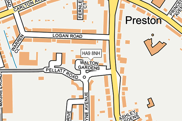 HA9 8NH map - OS OpenMap – Local (Ordnance Survey)
