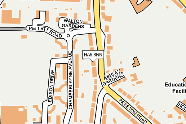 HA9 8NN map - OS OpenMap – Local (Ordnance Survey)
