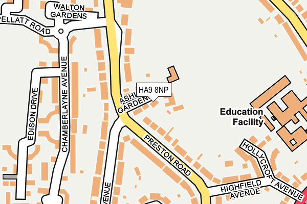 HA9 8NP map - OS OpenMap – Local (Ordnance Survey)
