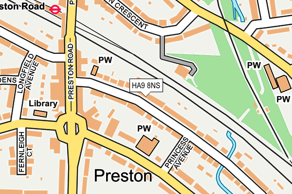 HA9 8NS map - OS OpenMap – Local (Ordnance Survey)