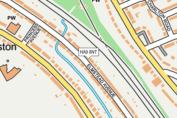 HA9 8NT map - OS OpenMap – Local (Ordnance Survey)