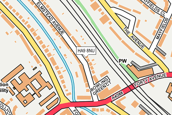 HA9 8NU map - OS OpenMap – Local (Ordnance Survey)