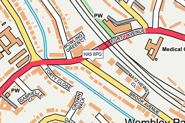HA9 8PG map - OS OpenMap – Local (Ordnance Survey)