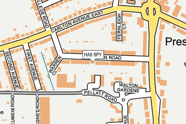 HA9 8PY map - OS OpenMap – Local (Ordnance Survey)