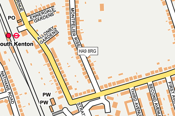 HA9 8RG map - OS OpenMap – Local (Ordnance Survey)