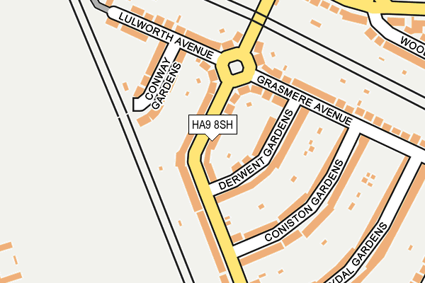 HA9 8SH map - OS OpenMap – Local (Ordnance Survey)