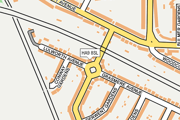 HA9 8SL map - OS OpenMap – Local (Ordnance Survey)