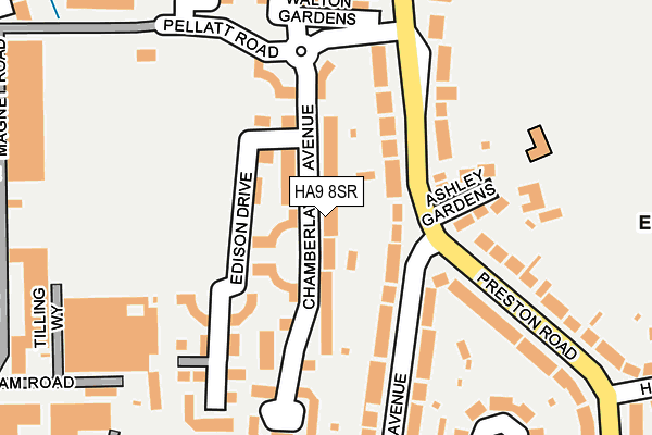HA9 8SR map - OS OpenMap – Local (Ordnance Survey)