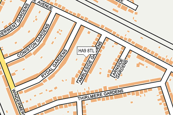 HA9 8TL map - OS OpenMap – Local (Ordnance Survey)